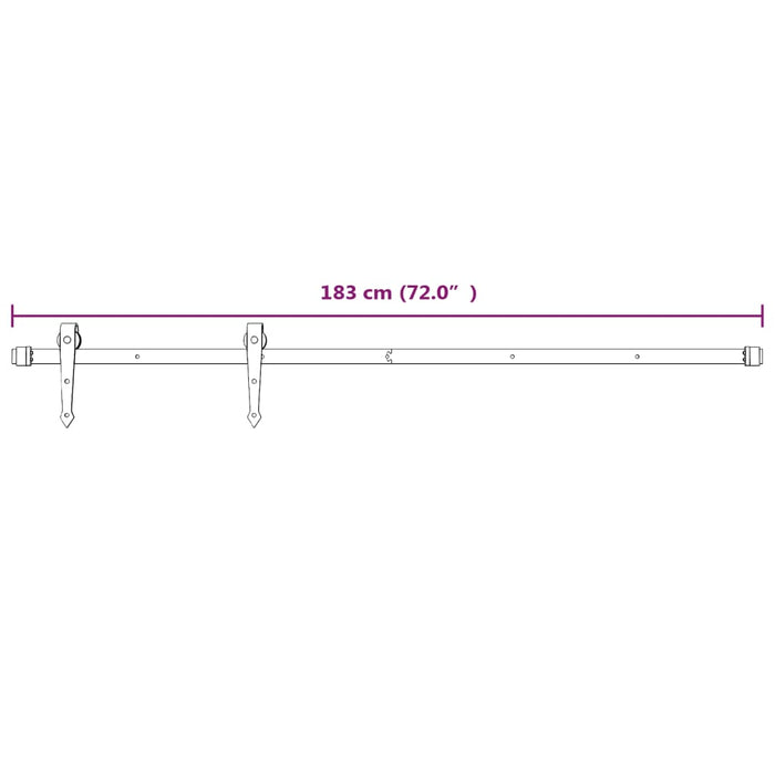 Ușă glisantă cu set de feronerie 80x210 cm, lemn masiv de pin - WALTI WALTI