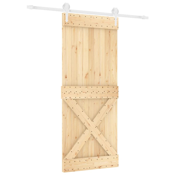 Ușă glisantă cu set de feronerie 85x210 cm, lemn masiv de pin - WALTI WALTI