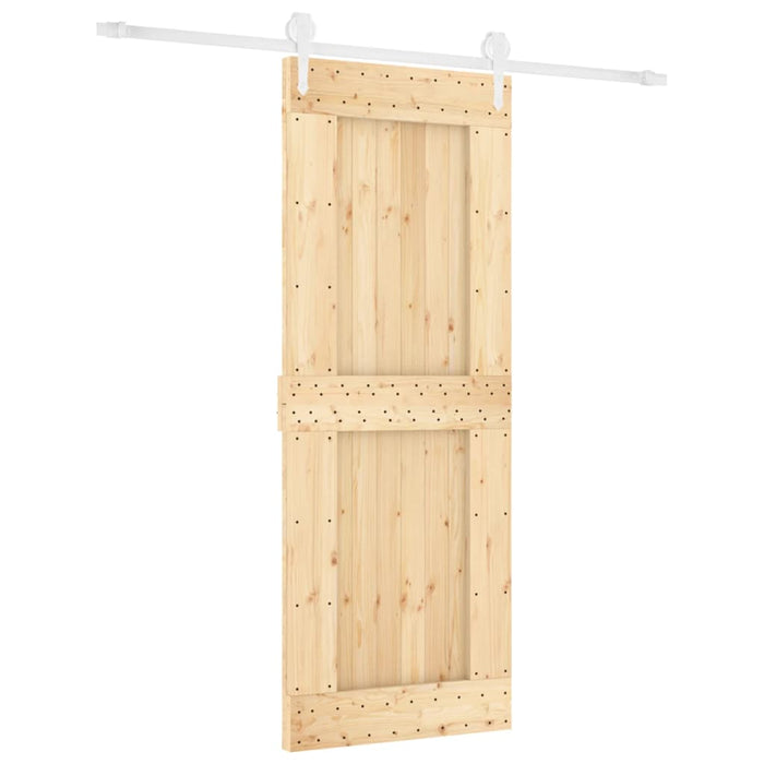 Ușă glisantă cu set de feronerie 80x210 cm, lemn masiv de pin - WALTI WALTI