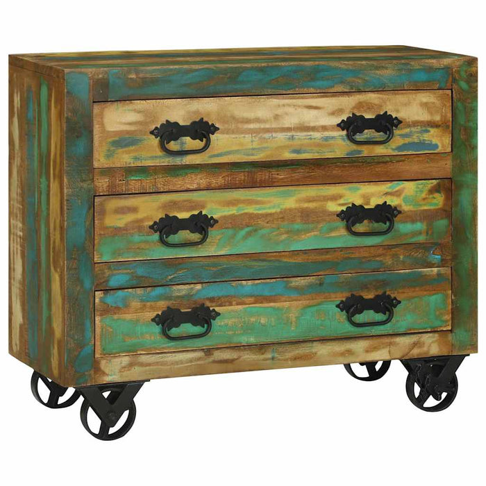 Bufet cu sertar Maro 80 x 30 x 65 cm Lemn recuperat masiv WALTI