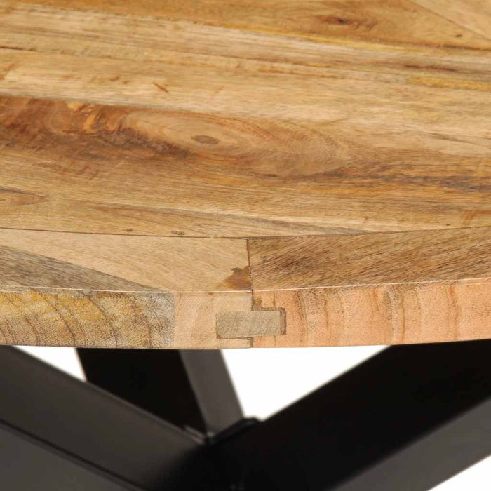 Masă de bucătărie, Ø110x75 cm, lemn masiv de mango nefinisat WALTI
