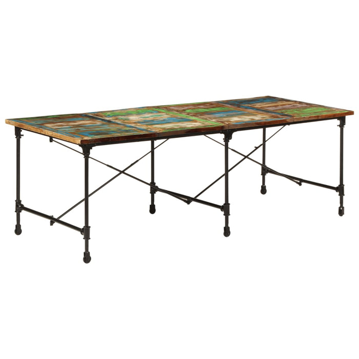 Masă de bucătărie, 220x90x77 cm, lemn masiv reciclat WALTI