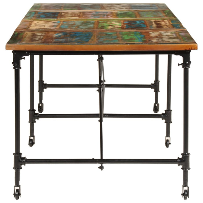 Masă de bucătărie, 220x90x77 cm, lemn masiv reciclat WALTI