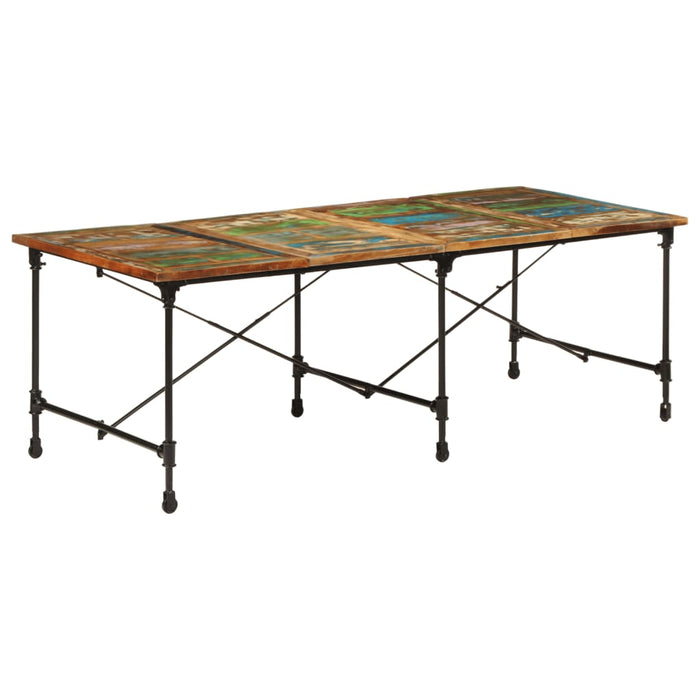 Masă de bucătărie, 220x90x77 cm, lemn masiv reciclat WALTI