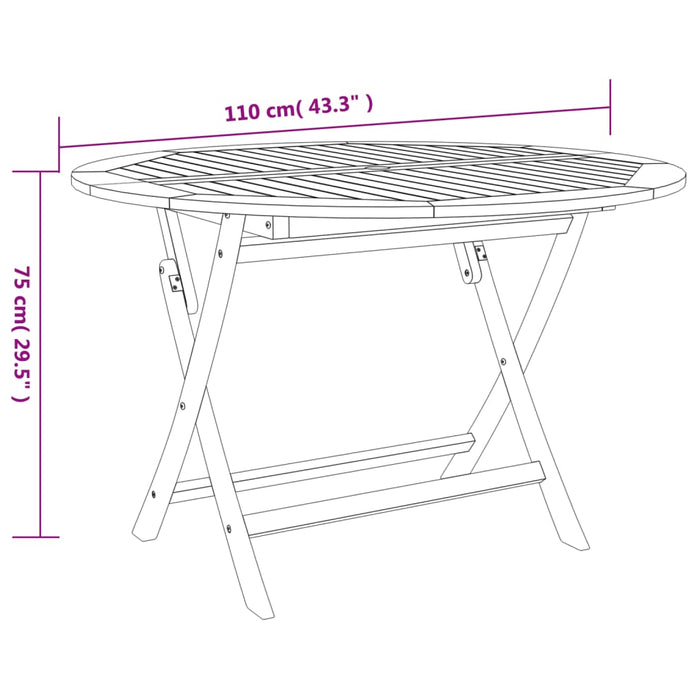 Set mobilier de grădină, 5 piese, lemn masiv de acacia - WALTI WALTI