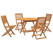 Set mobilier de grădină, 5 piese, lemn masiv de acacia - WALTI WALTI