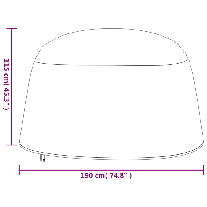Huse scaune suspendate tip ou, 2 buc., Ø 190x115 cm Oxford 420D WALTI