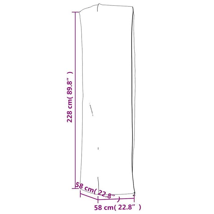 Huse încălzitoare formă piramidă 2 buc. 58x58x228cm Oxford 420D WALTI