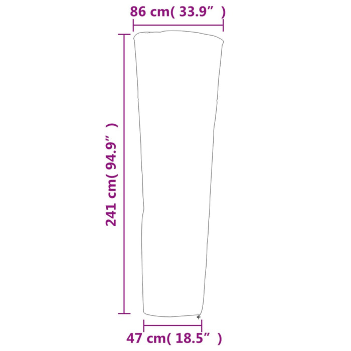 Huse încălzitoare formă piramidă 2 buc. 86x47x241cm Oxford 420D WALTI