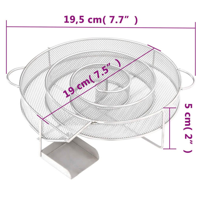 Generator de fum rece, 19,5 cm, oțel inoxidabil, rotund - WALTI WALTI