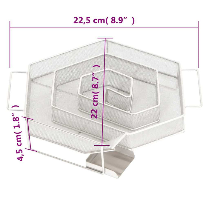 Generator de fum rece cu 6 laturi 22,5cm oțel inoxidabil rotund - WALTI WALTI