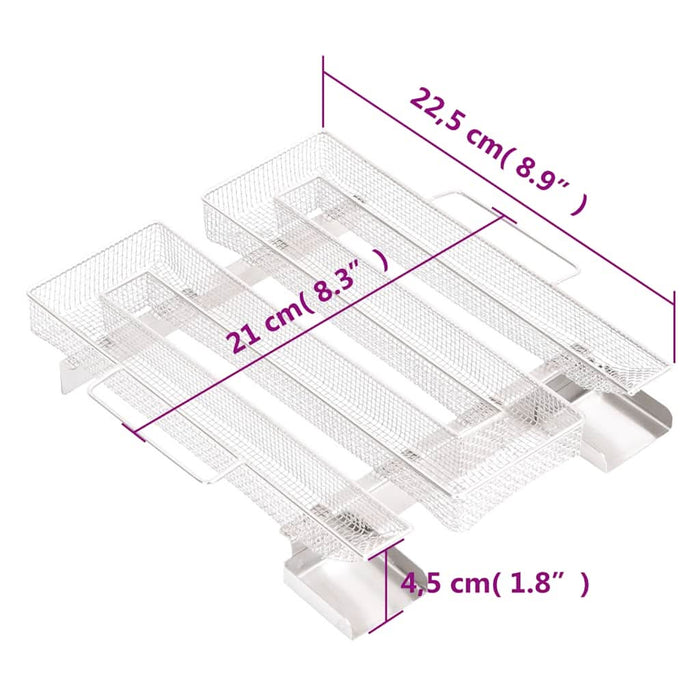 Generator de fum rece 4 laturi 22,5 cm oțel inoxidabil - WALTI WALTI