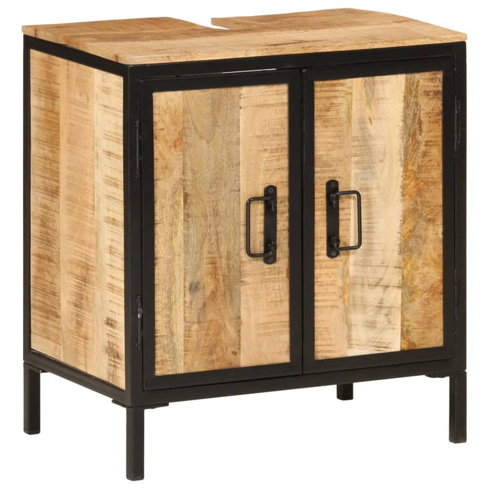 Dulap pentru chiuvetă de baie 55x35x60 cm lemn masiv mango&fier - WALTI WALTI