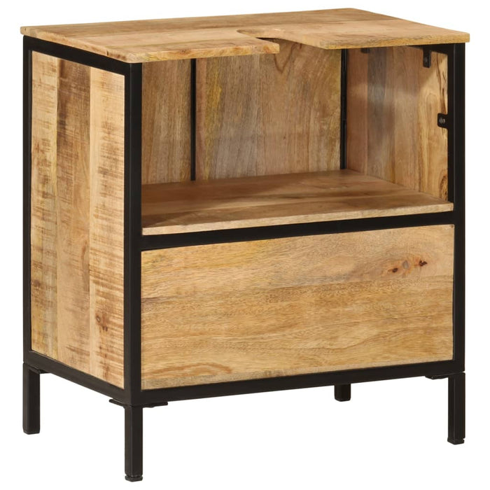 Dulap pentru chiuvetă de baie 55x35x60 cm lemn masiv mango&fier - WALTI WALTI