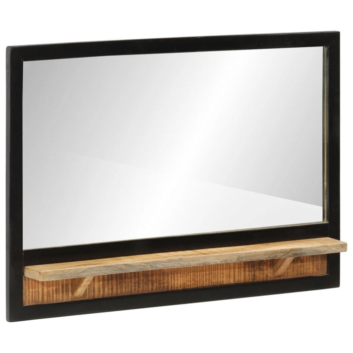 oglindă cu raft 80x8x55 cm sticlă și lemn masiv de mango - WALTI WALTI