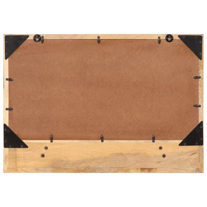oglindă cu raft 80x8x55 cm sticlă și lemn masiv de mango - WALTI WALTI