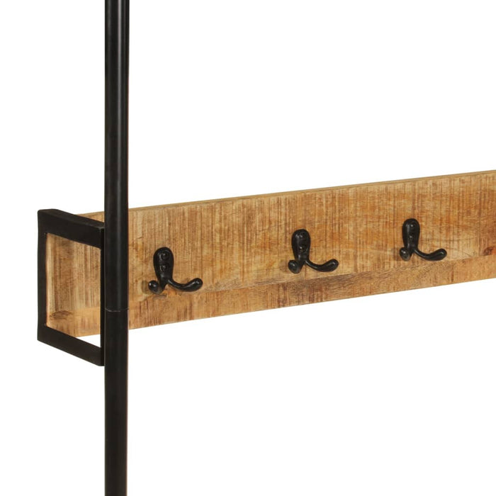 Suport pentru haine cu roți 90x35x190cm lemn masiv mango & fier - WALTI WALTI