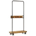 Suport pentru haine cu roți 90x35x190cm lemn masiv mango & fier - WALTI WALTI