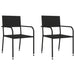 Set mobilier de grădină, 3 piese, negru, poliratan și oțel - WALTI WALTI