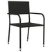 Set mobilier de grădină, 3 piese, negru, poliratan și oțel - WALTI WALTI