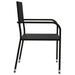 Set mobilier de grădină, 3 piese, negru, poliratan și oțel - WALTI WALTI