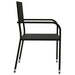 Set mobilier de grădină, 3 piese, negru, poliratan și oțel - WALTI WALTI