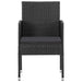 Set mobilier de grădină, 5 piese, negru, poliratan și oțel - WALTI WALTI