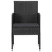 Set mobilier de grădină, 5 piese, negru, poliratan și oțel - WALTI WALTI