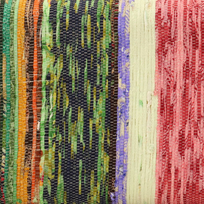Bancă, multicolor, 160 cm, țesătură chindi și lemn masiv mango WALTI