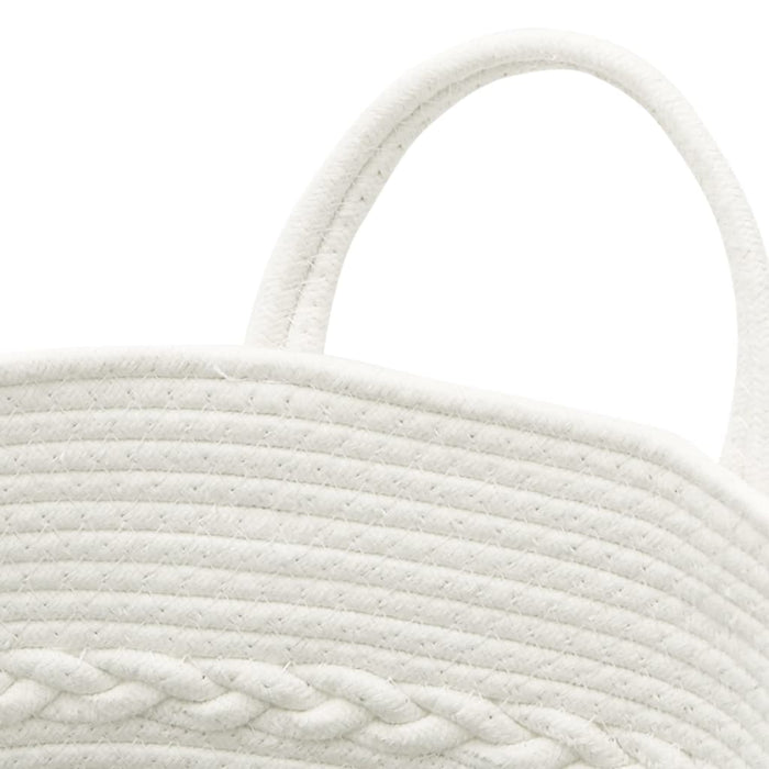 Coș de depozitare, maro și alb, Ø43x38 cm, bumbac - WALTI WALTI