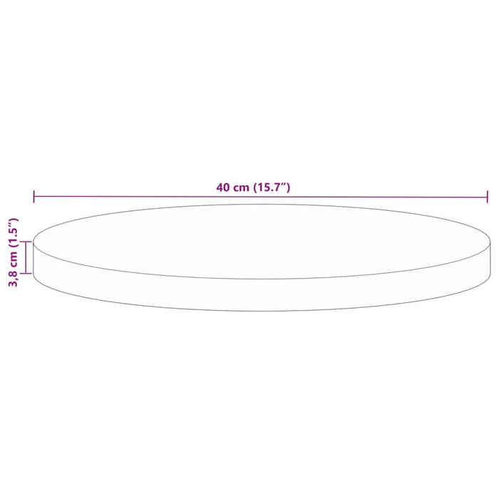 Blat de masă rotund, Ø 40x3,8 cm, lemn masiv reciclat - WALTI WALTI