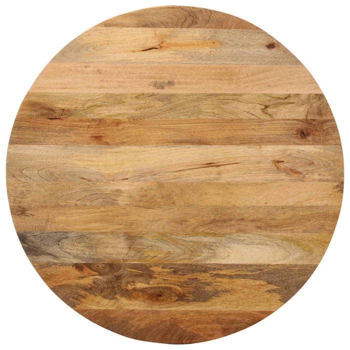 Blat de masă rotund, Ø 80x2,5 cm, lemn masiv de mango brut WALTI