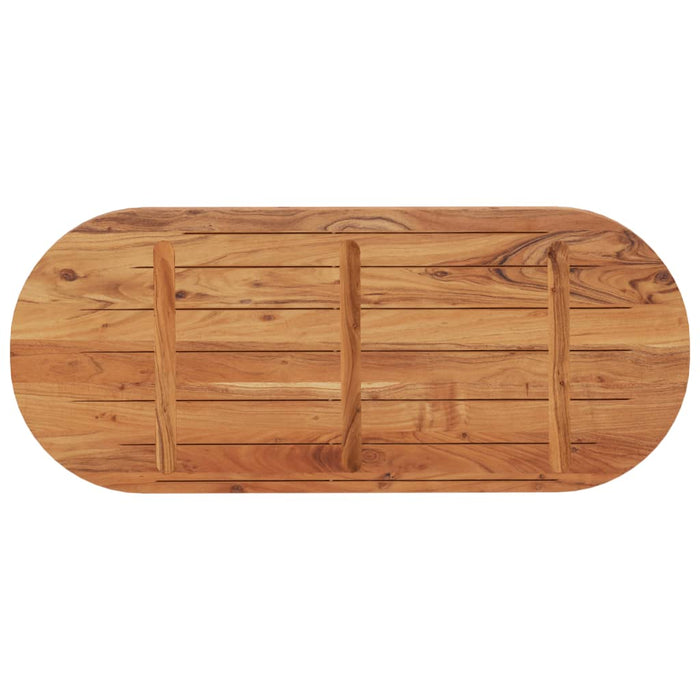 Blat de masă oval, 140x60x2,5 cm, lemn masiv de acacia - WALTI WALTI