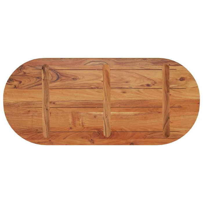 Blat de masă oval, 90x40x3,8 cm, lemn masiv de acacia - WALTI WALTI