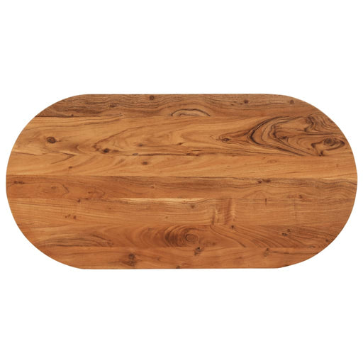 Blat de masă oval, 100x50x3,8 cm, lemn masiv de acacia - WALTI WALTI