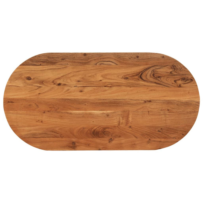 Blat de masă oval, 100x50x3,8 cm, lemn masiv de acacia - WALTI WALTI