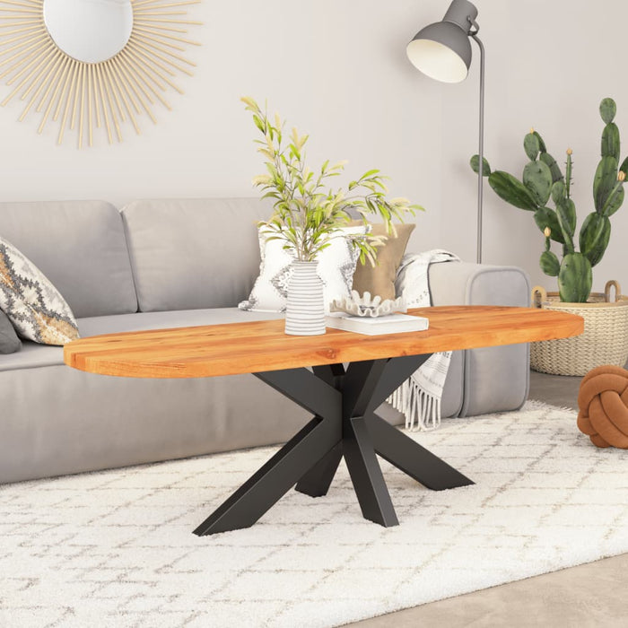 Blat de masă oval, 100x50x3,8 cm, lemn masiv de acacia - WALTI WALTI