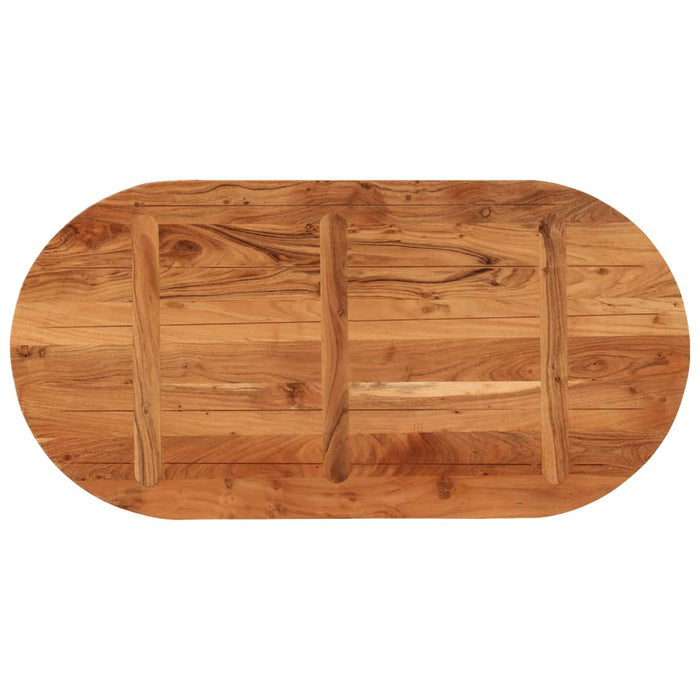 Blat de masă oval, 100x50x3,8 cm, lemn masiv de acacia - WALTI WALTI