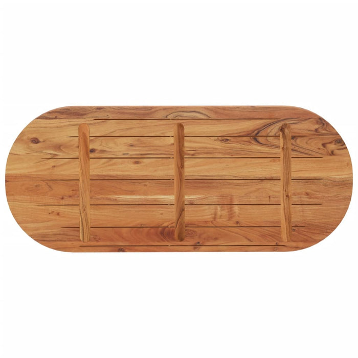 Blat de masă oval, 140x60x3,8 cm, lemn masiv de acacia - WALTI WALTI