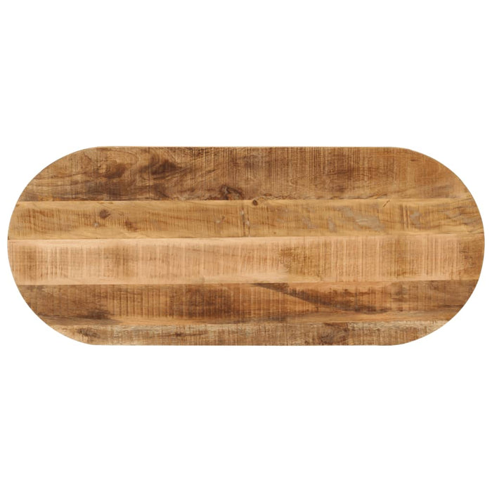 Blat de masă oval, 80x40x2,5 cm, lemn masiv mango brut - WALTI WALTI