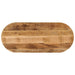 Blat de masă oval, 80x40x2,5 cm, lemn masiv mango brut - WALTI WALTI