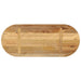 Blat de masă oval, 80x40x2,5 cm, lemn masiv mango brut - WALTI WALTI