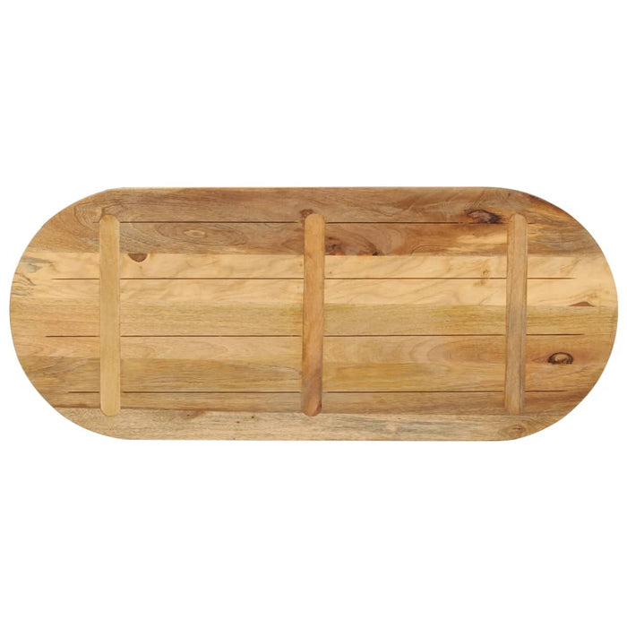 Blat de masă oval, 110x40x2,5 cm, lemn masiv mango brut - WALTI WALTI
