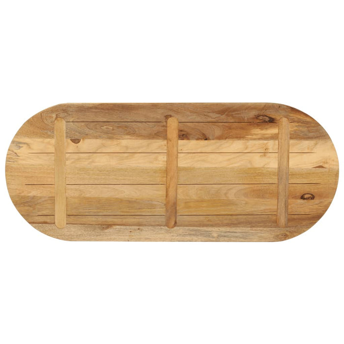 Blat de masă oval, 140x50x2,5 cm, lemn masiv mango brut - WALTI WALTI