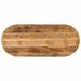 Blat de masă oval, 110x50x3,8 cm, lemn masiv mango brut - WALTI WALTI