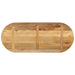 Blat de masă oval, 140x60x3,8 cm, lemn masiv mango brut - WALTI WALTI