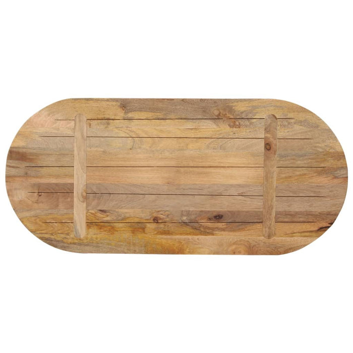Blat de masă oval, 80x40x2,5 cm, lemn masiv de mango WALTI