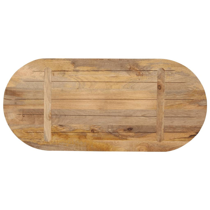 Blat de masă oval, 80x40x3,8 cm, lemn masiv de mango WALTI