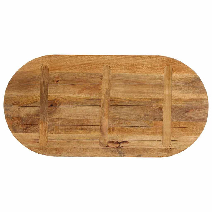 Blat de masă oval, 140x60x2,5 cm, lemn masiv de mango WALTI