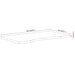 Blat de birou 100x50x2,5 cm dreptunghiular lemn masiv de acacia - WALTI WALTI